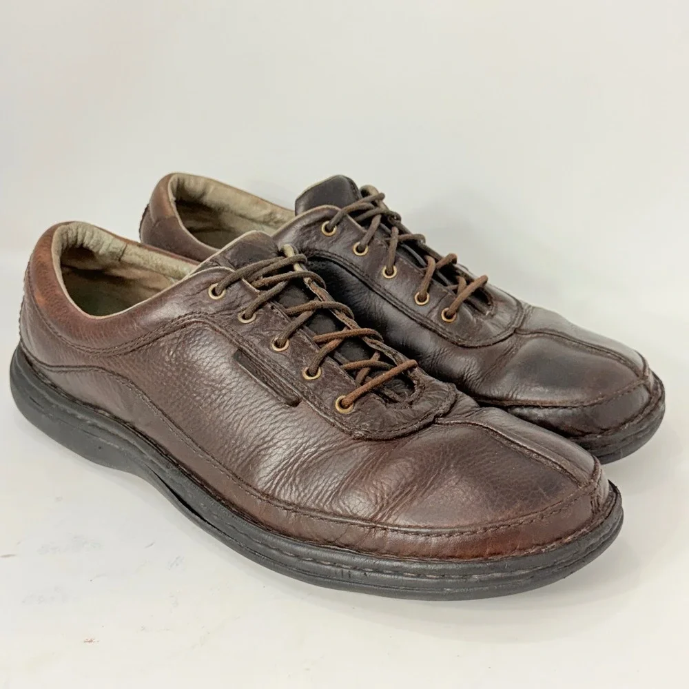 Merrell World Legend Mens 13 Dark Brown Leather Lace Up Casual Shoes J54708